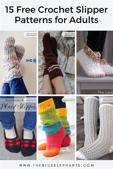 Top 15 Free Crochet Slipper Patterns to Make for Adults!