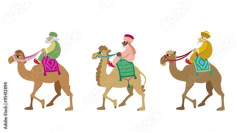 Stock Video Of Three Wise Men Cycle The Three Wise Men And Their Camels Walking Cycle