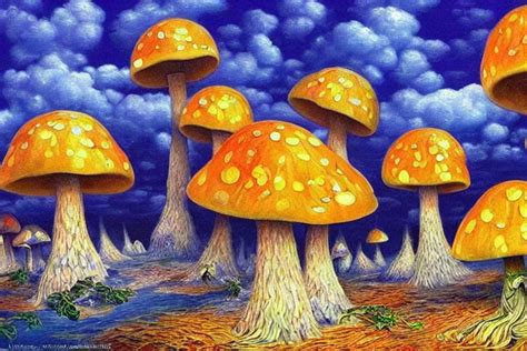 Magic Mushroom Creatures Exotic Fauna Surreal Stable Diffusion