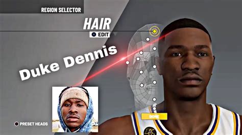 Duke Dennis Face Creation NBA 2k20 - YouTube