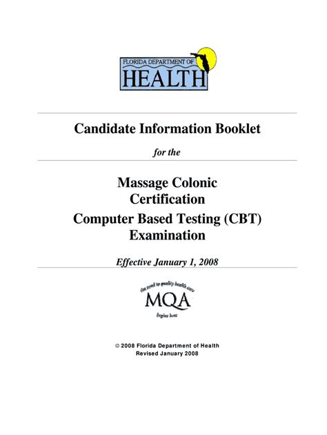 Fillable Online Candidate Information Booklet For The Candidate