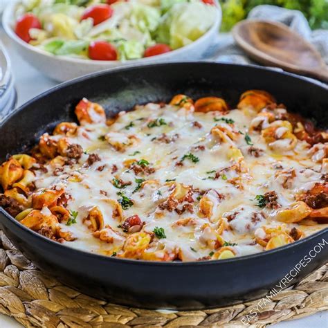 4 Ingredient - Baked Tortellini Casserole · Easy Family Recipes