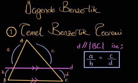 Thales Teoremi Üçgende Benzerlik Ders Notları Kunduz Kunduz