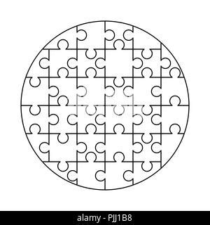 White Puzzles Pieces Arranged In A Rectangle Shape Jigsaw Puzzle