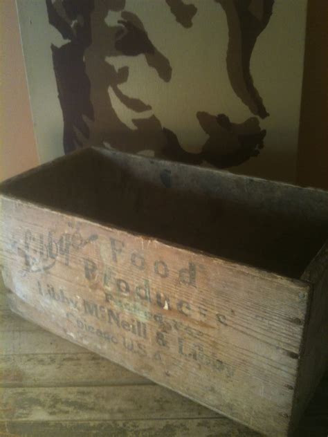 Seattle Junk Love Sold Rustic Old Wooden Libbys Foods Crate 22