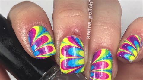 How To Use Waterslide Decals Easy Diy Watermarble Nailart YouTube