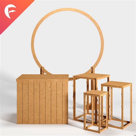 Kit Trio De Mesa Cubo Painel Arco E Mesa Faz A Boa