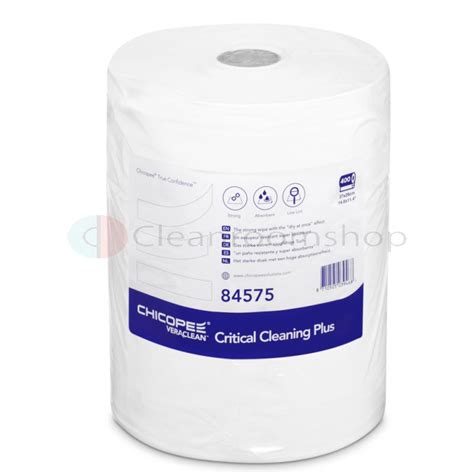 Chicopee Veraclean Critical Cleaning Plus Wipes White Roll