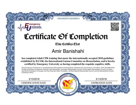 Cpr Certificate Template