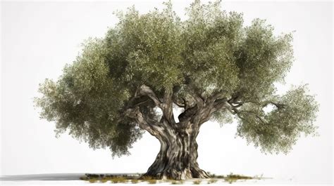 3d Rendering Of A Large Olive Tree Background 3d Olive Tree Isolated