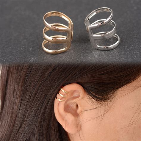 Boucles D Oreilles Acier Inoxydable Pince Oreille Femmes Boucles D