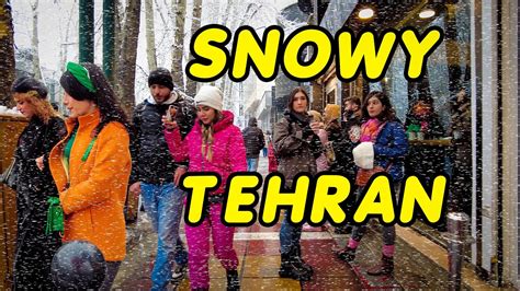 IRAN Tehran Snowy Today In North Neighborhood Walking Vlog Walking