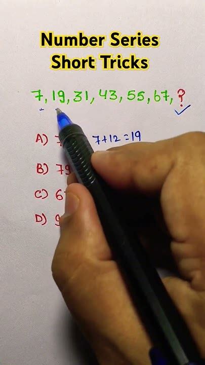 Number Series Find The Missing Number Number Series Reasoning