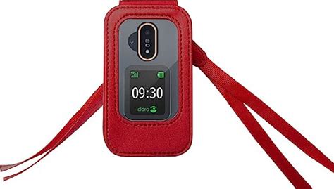 Etui à clapet Doro 7080 6880 avec Tour de Cou Rouge Bigben Amazon fr