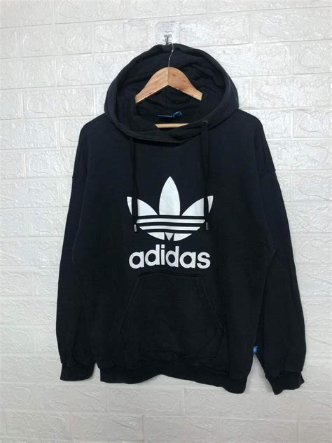 Adidas Trefoil Big Logo Hoodie Men S Fashion Coats Jackets And Outerwear On Carousell