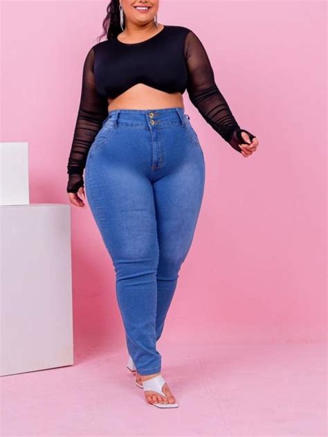 Plus Size Jeans Disney Birds Blue Jeans Skinny Jeans Pants Quick Beautiful Products Fashion