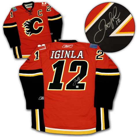 Jarome Iginla Calgary Flames Autographed Red Reebok Premier Home Jersey