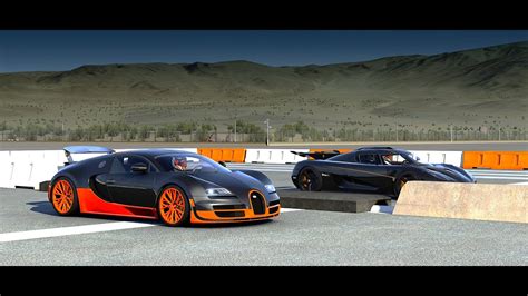 Forza 6 Koenigsegg ONE 1 Vs Bugatti Veyron Super Sport Drag Race