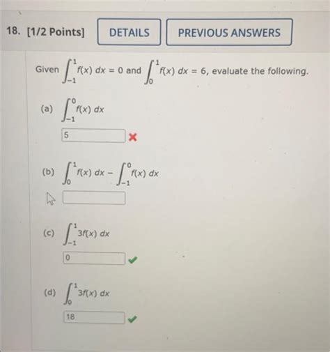 Solved Given F X Dx And F X Dx Evaluate The Chegg