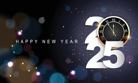 2025 Happy New Year Background Design Greeting Card Banner Poster