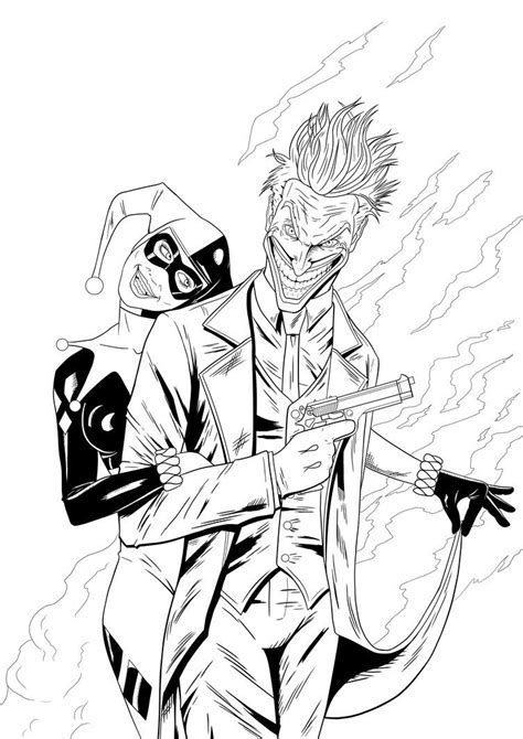 Dibujos Para Colorear De Joker Y Harley Quinn Dibujos Para Colorear De