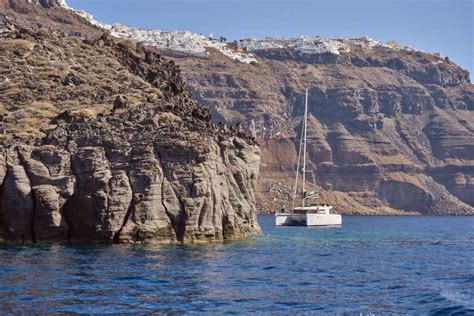 Santorin Tag Luxus Katamaran Kreuzfahrt Mit Mahlzeit Getr Nken