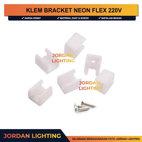 Jual Klem Bracket Tatakan Lampu Neon Flex Neonflex Led Strip Selang