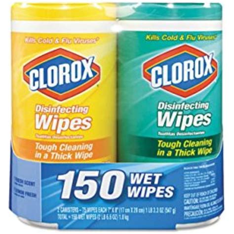 Clorox Company 01599 Disinfectant Wipes 2 Pack 1 Citrus Blend And 1 Fresh Scent 75ct Each