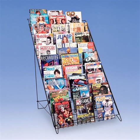 10 Shelf Magazine And Book Display Holds Up To 30 Magazines Each