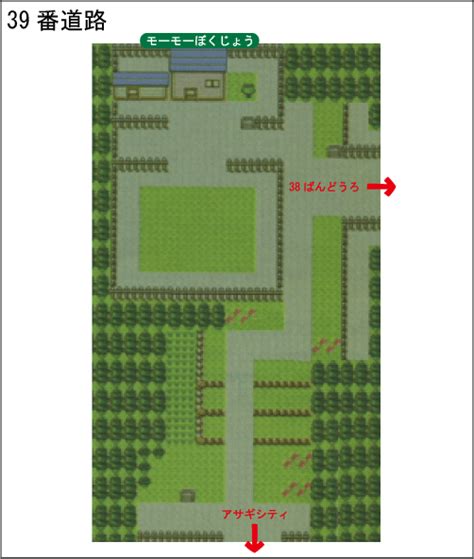 39番道路 マップ ポケモン 金・銀・クリスタルバージョン 攻略情報