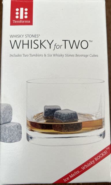 Teroforma Whiskey For Two Set Clear Glasses Whisky Stones Soapstone