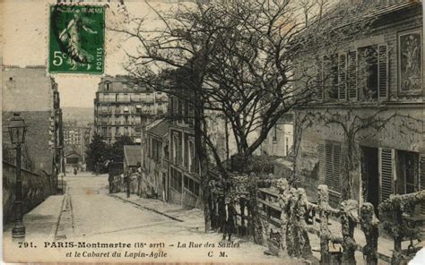 Montmartre La Rue des Saules et le Cabaret du Lapin Agile à Paris 18e