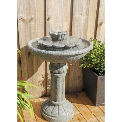 Wildon Home Resin Lily Fountain With LED Light Wayfair Water