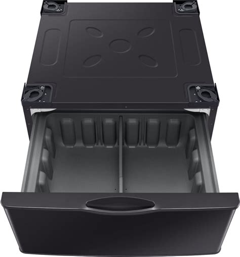 Samsung Washer/Dryer Laundry Pedestal with Storage Drawer Brushed Black WE402NV - Best Buy