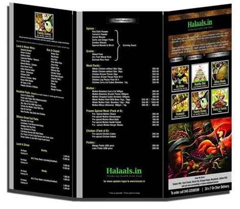 Hotel Menu Card Printing Service At Rs 2 3 Piece In Ahmedabad Id