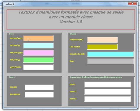 Masque De Saisie Dans Un Textbox Macros Et VBA Excel