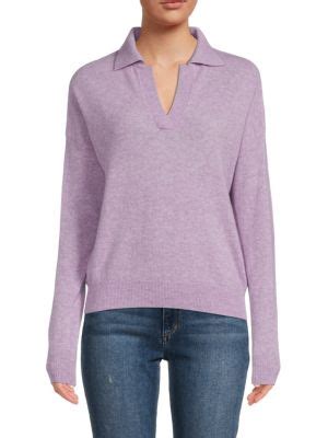 Saks Fifth Avenue Johnny Collar Cashmere Sweater On Sale Saks Off Th