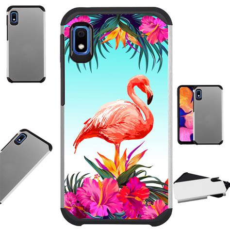 Compatible Samsung Galaxy A10e Case Hybrid Tpu Fusion Phone Cover Flamingo Flower Walmart