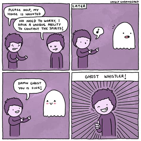 Scared Sheetless Paranormal Humor Ghost Whistler