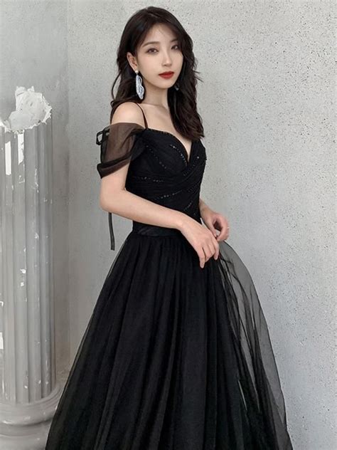 Prom Dresses Off The Shoulder Off Shoulder Evening Dress Black Prom