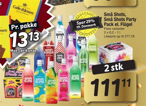 Små Shots Små Shots Party Pack el Flügel tilbud hos Fakta Tyskland