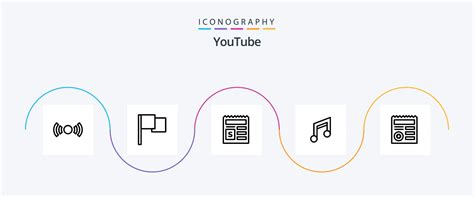 Youtube Line Icon Pack Including Basic Mobile Basic Design App