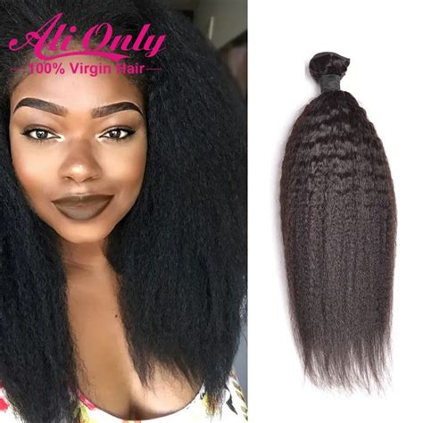 8a Malaysian Virgin Hair Kinky Straight Hair 3 Bundles Alionly Remy