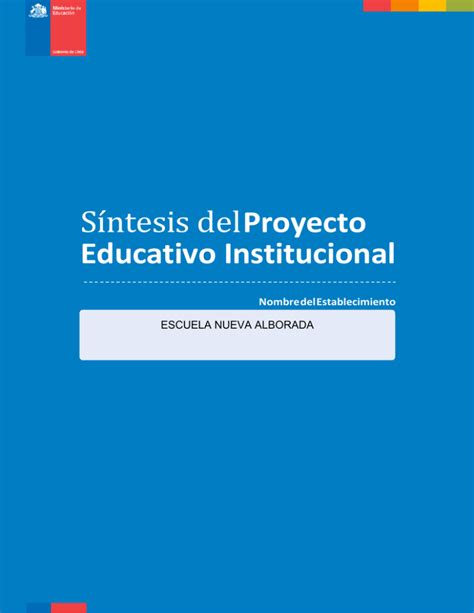 S Ntesis Del Proyecto Educativo Institucional