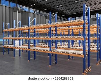 New Warehouse Furniture Racks Shelves Inside Stock Illustration ...