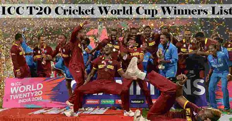 T20 World Cup Winners List: ICC T20 World Cup Winners List (2007-2020)