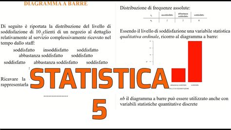 STATISTICA Esercizi 5 Diagramma A Barre YouTube