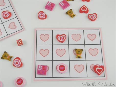 Valentines Day Grid Math Game With Mini Erasers Stir The Wonder