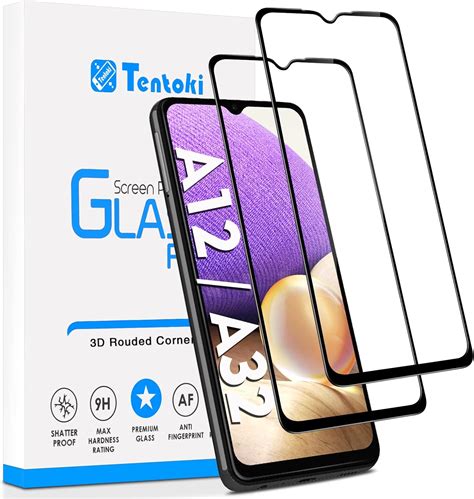 Tentoki Verre Trempé Samsung Galaxy A12 A32 5G Lot de 2