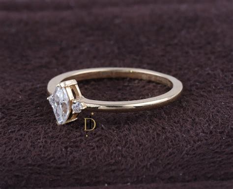 Drei Stein Lab Grown Diamant Verlobungsring Ct Marquise